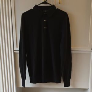 Brooks Brothers Black Long Sleeve Polo